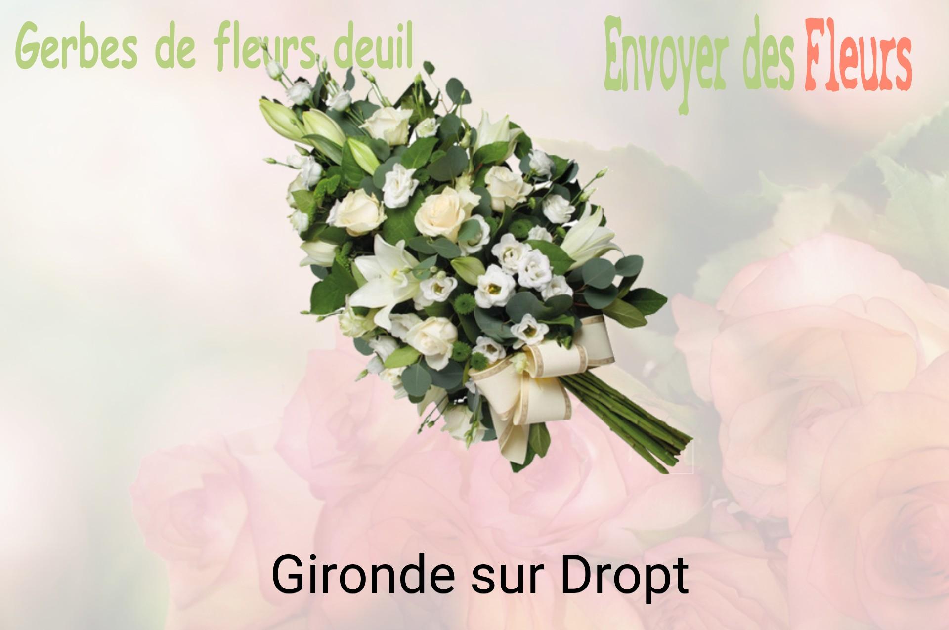 Gerbe de fleurs de deuil livrée à Gironde-sur-Dropt